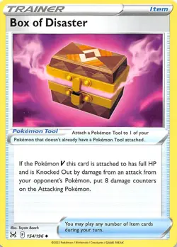 Box of Disaster 154/196 SWSH11 Lost Origin Pokemon 007522 - Image 1