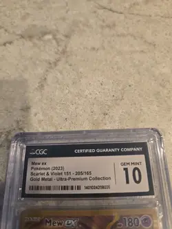 CGC 10 MEW EX 205 GOLD METAL ULTRA PREMIUM COLLECTION UPC POKEMON GEM MINT - Image 2