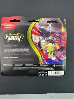 Pokemon TCG ME03 Perfect Order 3 Pack Blister Chikorita Sealed NEW SEALED - Image 3