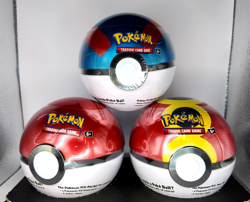 Pokemon Poke Ball Tin Lot of 3 E25 Factory Sealed | Surging Sparks Journey Toget - Image 1