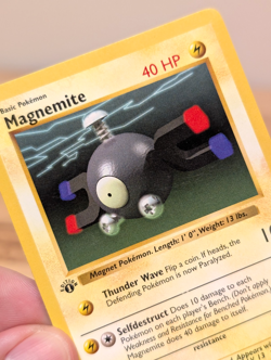 1999 Magnemite Shadowless First Ed. Stamped Common Base Set LP/NM Vtg Wotc - Image 2