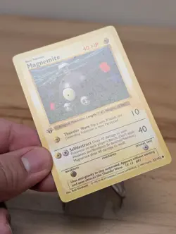 1999 Magnemite Shadowless First Ed. Stamped Common Base Set LP/NM Vtg Wotc - Image 3