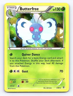 Pokemon 2016 Butterfree 5/83 Generations Holo TCG LP - Image 3