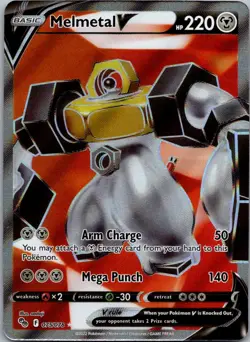 Melmetal V (Full Art) Ultra Rare Pokemon GO 075/078 NM - Image 1