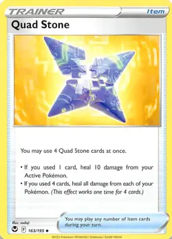 Quad Stone 163/195 SWSH12 Silver Tempest Pokemon 007527 - Image 1