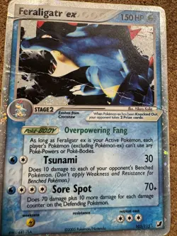 Feraligatr ex 103/115 EX Unseen Forces Pokemon Heavy Play - Image 2