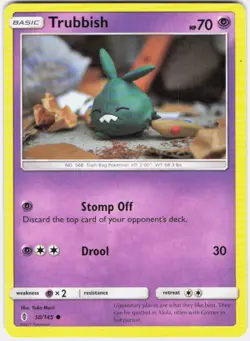 Trubbish 50/145 Common Guardians Rising Pokemon Lightly Played - Image 1