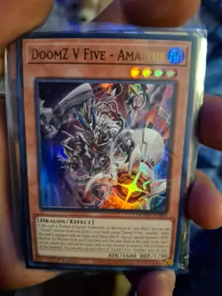 Yugioh DoomZ V Five - Amalthe DOOD-EN009 Ultra Rare 1st Ed Near Mint - Image 2