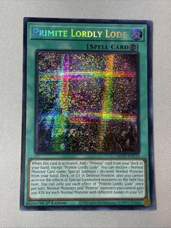 YuGiOh - Primite Lordly Lode - Prismatic Secret Rare MP25-EN114 - Image 1