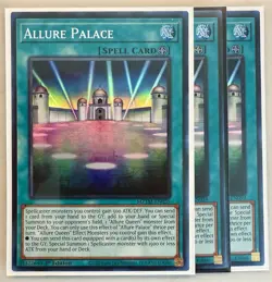 3x Allure Palace 1st Edition Super Rare MZTM-EN059 Yu-Gi-Oh! - Image 1