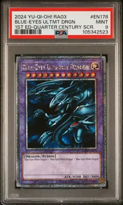 2024 YU-GI-OH! RA03-QUARTER CENTURY BONANZA BLUE-EYES ULTIMATE DRAGON PSA 9 - Image 1