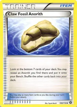 Claw Fossil Anorith 100/114 XY - Steam Siege Pokemon 007536 - Image 1
