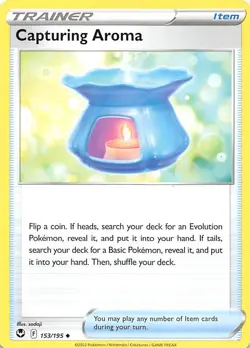 Capturing Aroma 153/195 SWSH12 Silver Tempest Pokemon 007540 - Image 1