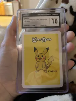 CGC 10 - PIKACHU OLD MAID 2019 Pokemon Japanese Playing Card - CGC Gem Mint 10 - Image 1