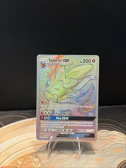 Pokemon Sylveon GX Guardians Rising Card 158/145 Secret Rare SM Rainbow Holo - Image 1