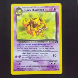 Dark Kadabra 39/82 Dark Rare✨EXCELLENT✨Team Rocket Pokemon Card TCG - Image 1