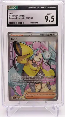 2023 Pokemon Paldea Evolved - Iono - Ultra Rare Holo - CGC 9.5 - Image 1