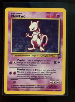 Pokemon TCG Mewtwo Base Set 2 10/130 Holo Rare - Image 1