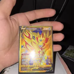 Pokemon Zamazenta V Secret Rare 212/202 Sword & Shield Full Art Holo 230 HP - Image 1