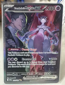 Pokemon TCG Destined Rivals Team Rocket's Mewtwo ex 231/182 - Image 1
