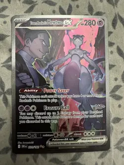 Pokemon TCG Destined Rivals Team Rocket's Mewtwo ex 231/182 - Image 3