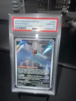 Iron Bundle Pokemon Center Stamped ETB SVP 066 Black Star Promo GEM MINT PSA 10 - Image 1
