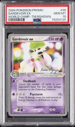 2004 POKEMON WORLD CHAMPIONSHIPS PROMO TEAM RUSHDOWN #96 GARDEVOIR EX PSA 10 - Image 1