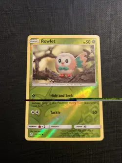Rowlet 17/236 Yuka Morii Common Cosmic Eclipse Pokemon Reverse Holo Near Mint - Image 1