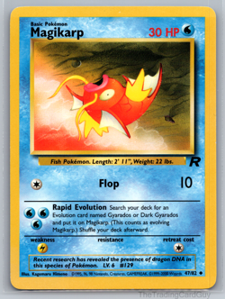 Magikarp 47/82 Team Rocket Regular WOTC Vintage Pokemon TCG NM - Image 1