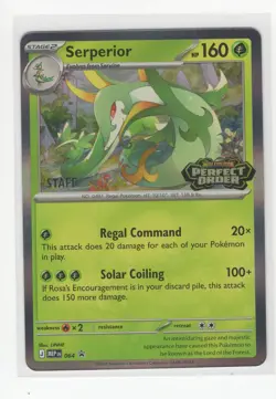Pokemon Staff Perfect Order Black Star Promo MEP 064 Serperior - Image 1