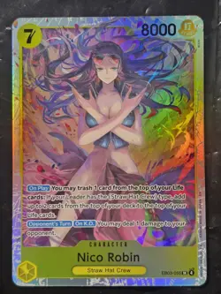 **Nico Robin EB03-055 Full Art Holo Super Rare Character Card English NM** - Image 1