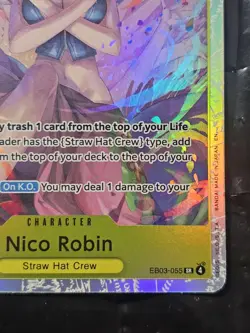 **Nico Robin EB03-055 Full Art Holo Super Rare Character Card English NM** - Image 4
