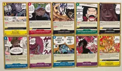 The Azure Sea's Seven One-Piece CCG TCG 10 Card Event Lot No Dupes Brick Bat ++ - Image 1