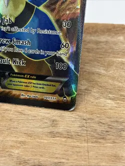 Pokemon TCG Lucario EX Holo Full Art Ultra Rare Card Furious Fists 107/111 - Image 2