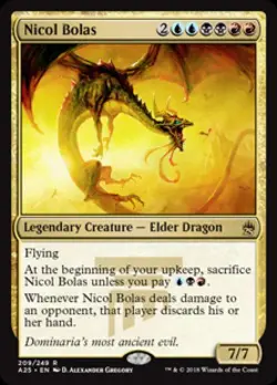 Nicol Bolas - Medium Play MTG Masters 25 - Image 1