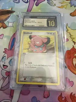 Pokemon Card Snubbull Ex unseen Forces 74/115 CGC Pristine 10 - Image 1