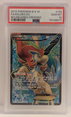 PSA 10 Keldeo EX 142 - Boundaries Crossed Full Art Pokemon Card - Image 1
