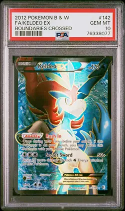 PSA 10 Keldeo EX 142 - Boundaries Crossed Full Art Pokemon Card - Image 2