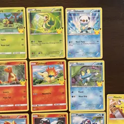 McDonald’s Pokemon 25th Anniversary Set Complete NON-HOLO 25/25 Pikachu NM Cards - Image 4