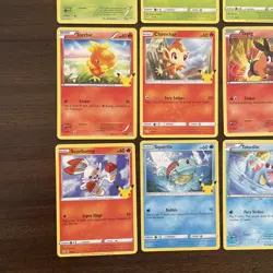 McDonald’s Pokemon 25th Anniversary Set Complete NON-HOLO 25/25 Pikachu NM Cards - Image 5