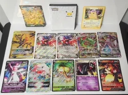 Pokemon TCG Jumbo Oversized Card Binder Lot 12 Cards Pikachu Charizard Plus More - Image 1