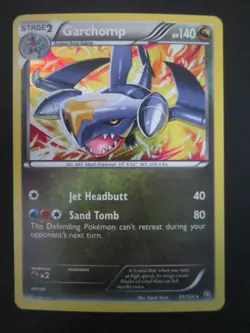 GARCHOMP HOLO POKEMON CARD 91/124 DRAGONS EXALTED NEVER PLAYED NM- - Image 1