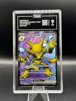 TAG 9 Alakazam EX Ultra Rare #188/165 Pokemon 151 Holo 2023 ENGLISH - Image 1