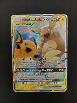 Pokemon Sm-Unified Minds Raichu & Alolan Raichu GX 54/236 NM/M - Image 1