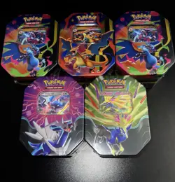 Lot Of 5 Pokemon Sealed Tins - Image 1