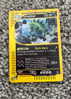 Tyranitar 66/165 Expedition Pokemon Card 2002 WOTC e-Reader Rare LP NM - Image 2