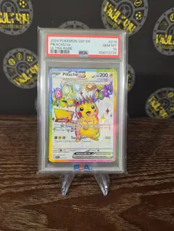 2024 POKEMON SURGING SPARKS ULTRA RARE #219 PIKACHU EX PSA 10 - Image 1