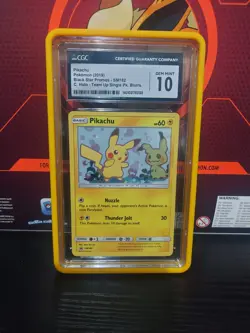 Pokemon Pikachu SM162 Holo Black Star Promo Sun & Moon Team Up Blister CGC 10 - Image 1