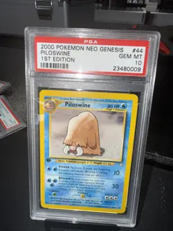 Pokemon 2000 Neo Genesis Piloswine 1st Edition PSA 10 44/111 Uncommon Regular - Image 1