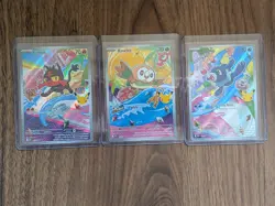 Pokemon TCG First Partner Illustration Collection Series 1 Gen 7 Starters Set - Image 1